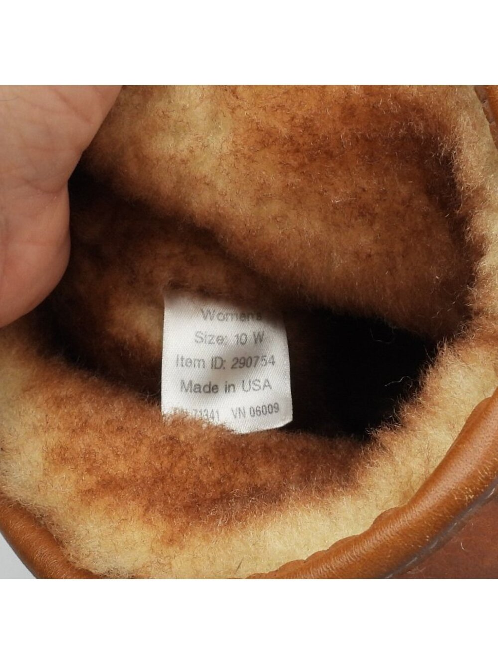 L.L. LL Bean Shearling Lined 7” Lounger Booties 290754 Boots 10 W Made in USA - Picture 5 of 11